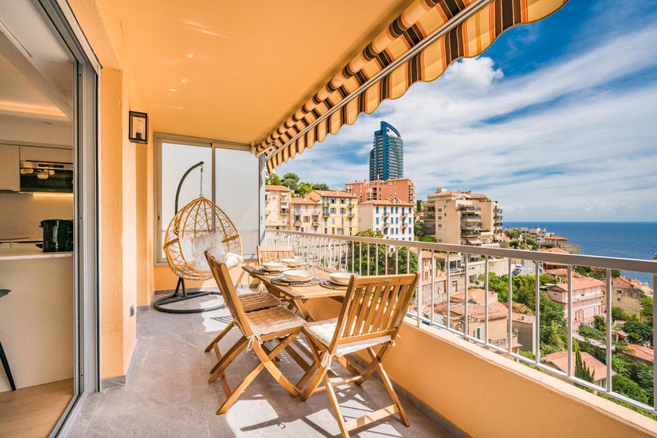 Baie De Monaco - Terrasse Vue Mer - Parking - Af 博索莱伊 外观 照片