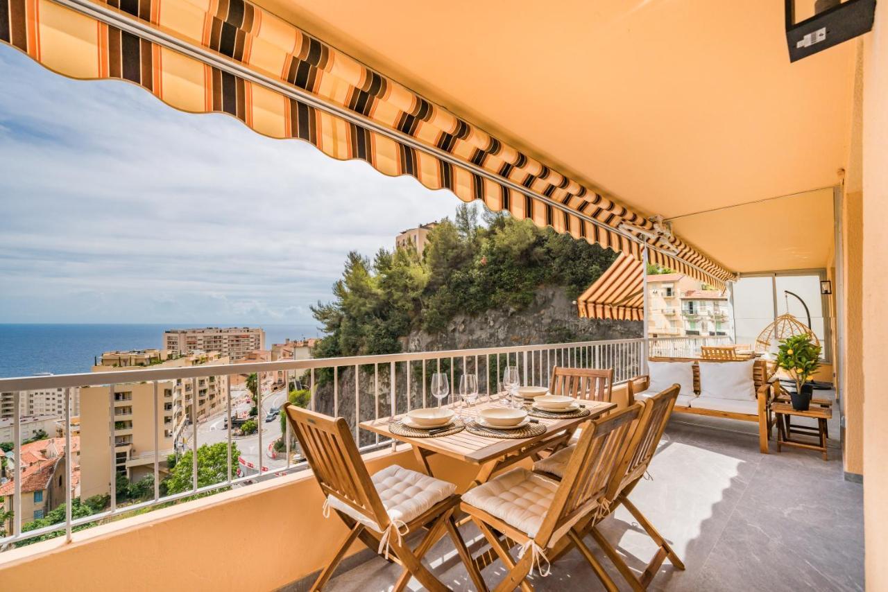 Baie De Monaco - Terrasse Vue Mer - Parking - Af 博索莱伊 外观 照片